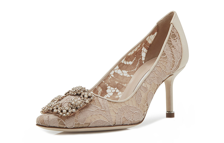 (W) Manolo Blahnik Hangisi Lace 70 'Light Pink Lace' 圖 4