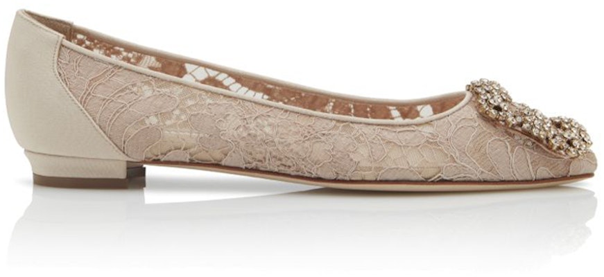 (W) Manolo Blahnik Hangisi Lace Flats 'Buckle Permata Merah Jambu' 9XX-0721-0014 Order (W) Manolo Blahnik Hangisi Lace Flats 'Buckle Permata Merah Jambu' 9XX-0721-0014