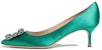 (W) 마놀로 블라닉 항기시 펌프스 '그린 벨벳' 9XX0661-3206