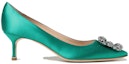 Order (W) 마놀로 블라닉 항기시 펌프스 '그린 벨벳' 9XX0661-3206