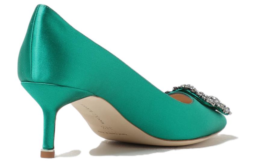 (W) Manolo Blahnik Hangisi Pumps 'Green Velvet' 圖 4
