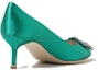 Shop (W) 마놀로 블라닉 항기시 펌프스 '그린 벨벳' 9XX0661-3206
