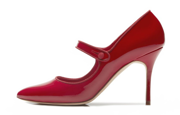 (W) Manolo Blahnik Hangisi Pumps 'Red Patent'