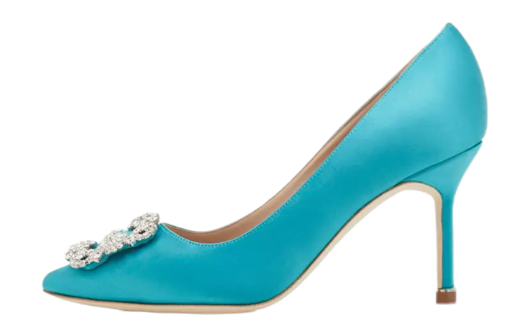 (W) Manolo Blahnik Hangisi Pumps 'Turquoise'