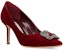 (W) Manolo Blahnik Hangisi Stiletto 'Merah Satin Hujung Runcing' 319-0995-6037