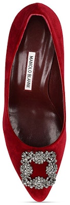 (Women) Manolo Blahnik Hangisi Stiletto Heels 'Red Satin Pointed-Toe' 319-0995-6037 Lookbook (Women) Manolo Blahnik Hangisi Stiletto Heels 'Red Satin Pointed-Toe' 319-0995-6037