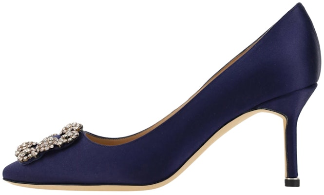 (W) Manolo Blahnik Hangisi Stiletto Heels 'Kristal Swarovski' Navy 9XX-0667-4116 Buy (W) Manolo Blahnik Hangisi Stiletto Heels 'Kristal Swarovski' Navy 9XX-0667-4116