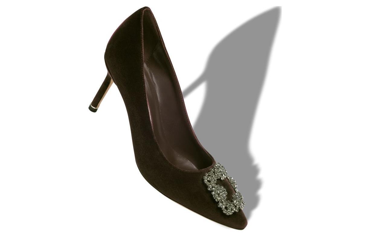 (W) Manolo Blahnik Hangisi Velvet 'Black Swan' 圖 5