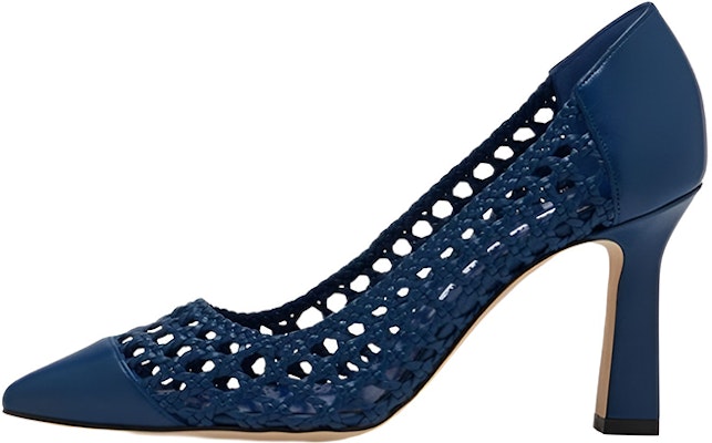 (W) Manolo Blahnik Heels Kulit Anyaman Biru 221-1014-0004 Buy (W) Manolo Blahnik Heels Kulit Anyaman Biru 221-1014-0004