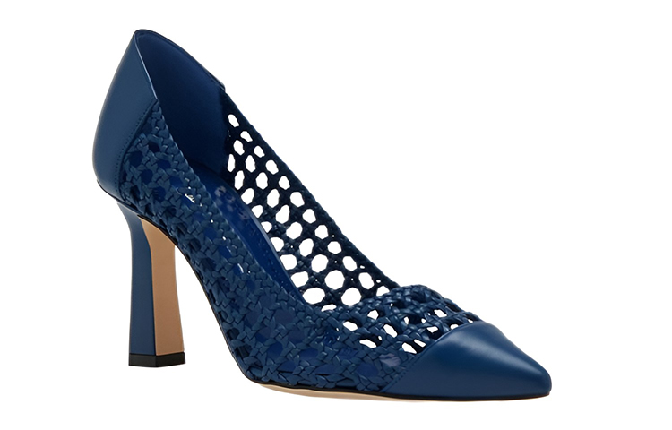 Order MANOLO BLAHNIK 皮革編織高跟鞋 女款 藍色