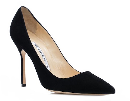 (Women) Manolo Blahnik High-Heel Suede Pumps 'Black Logo' 9XX-0417-0016 Order (Women) Manolo Blahnik High-Heel Suede Pumps 'Black Logo' 9XX-0417-0016
