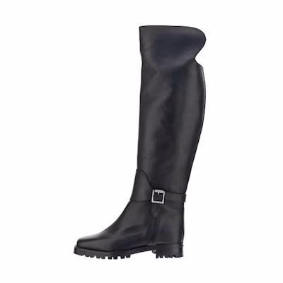 (W) Manolo Blahnik High-Top Leather Boot 'Black'