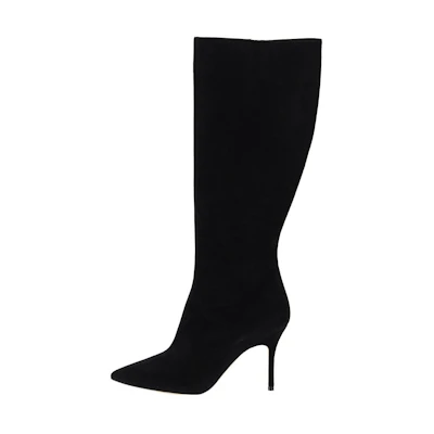 (W) Manolo Blahnik High Boot 'Black Velvet Zipper'