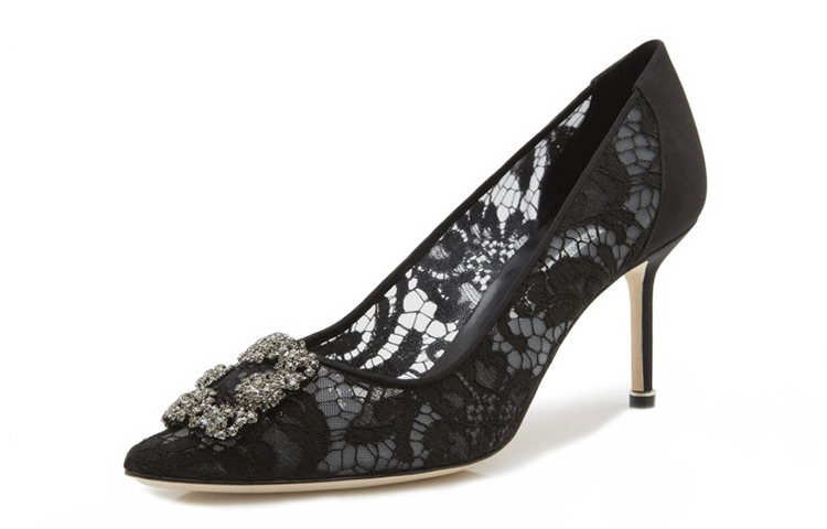 (W) Manolo Blahnik High Heel 'Black Lace Crystal Buckle' 圖 3