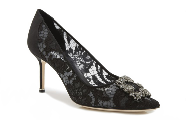 (W) Manolo Blahnik High Heel 'Black Lace Crystal Buckle' 圖 4