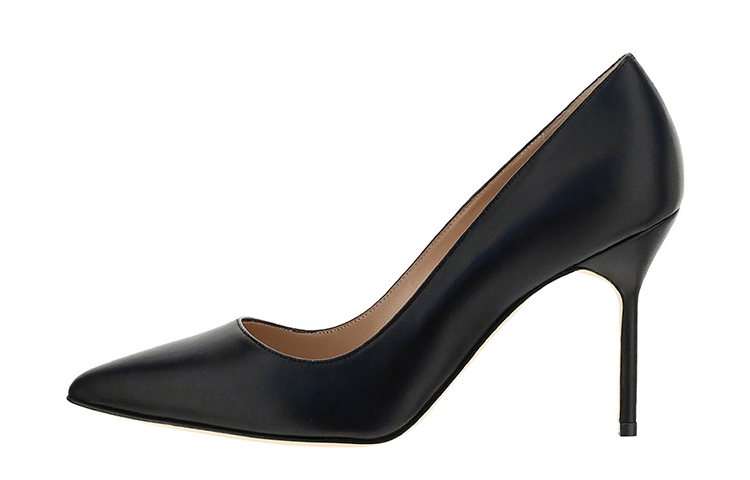 (W) Manolo Blahnik High Heel 'Black Leather'