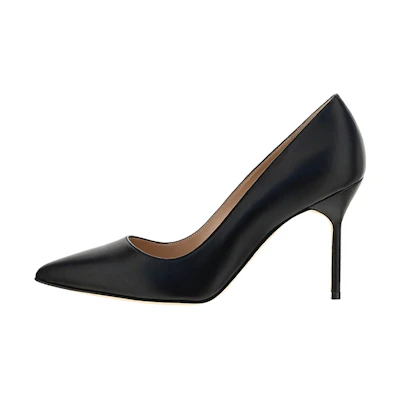 (W) Manolo Blahnik High Heel 'Black Leather'