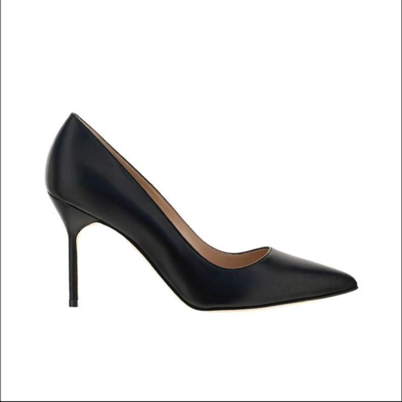 (W) Manolo Blahnik High Heel 'Black Leather' 圖 2
