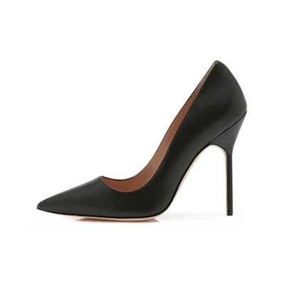 (W) Manolo Blahnik High Heel 'Black Logo'