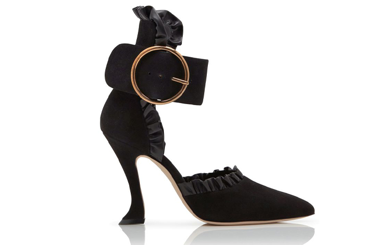(W) Manolo Blahnik High Heel 'Black Ruffle Detail' 圖 2