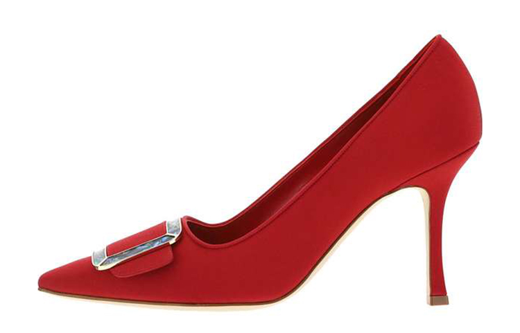 (W) Manolo Blahnik High Heel 'Burgundy Leather'