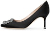 Buy (W) Manolo Blahnik Tumit Tinggi 'Hiasan Kristal Hitam' 9XX-0662-0042
