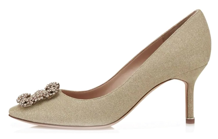 (W) Manolo Blahnik High Heel 'Dark Gold Fashion'