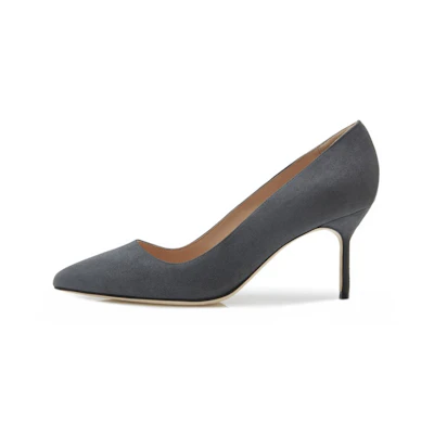 (W) Manolo Blahnik High Heel 'Dark Grey Suede'