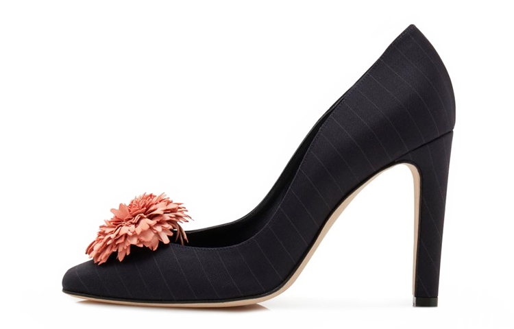 (Women) Manolo Blahnik High Heel 'Dark Navy Stripe' 421-0985-0001