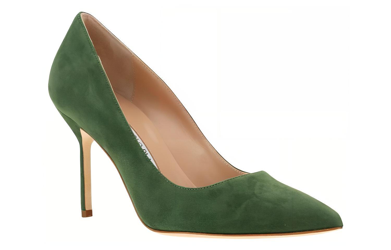(W) Manolo Blahnik High Heel 'Green Velvet' 圖 2