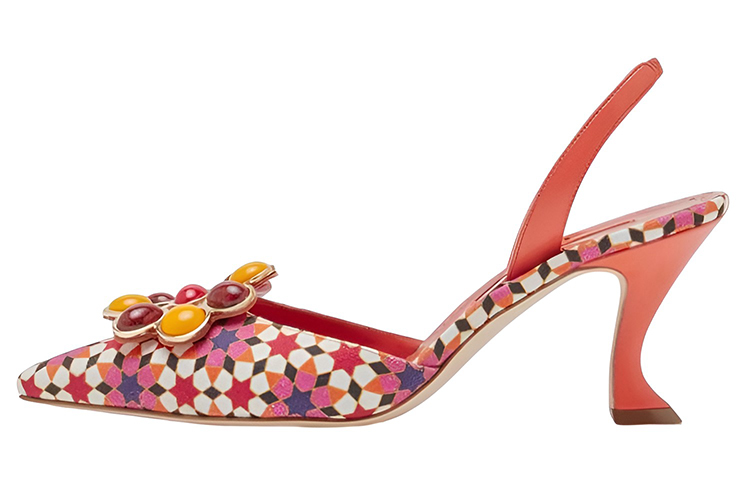 (W) Manolo Blahnik High Heel 'Orange Print'