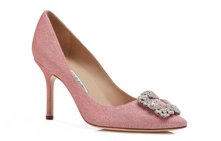 (W) Manolo Blahnik High Heel 'Pink Glitter Fabric' 圖 3
