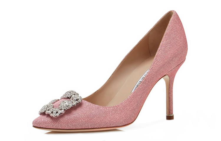 (W) Manolo Blahnik High Heel 'Pink Glitter Fabric' 圖 4