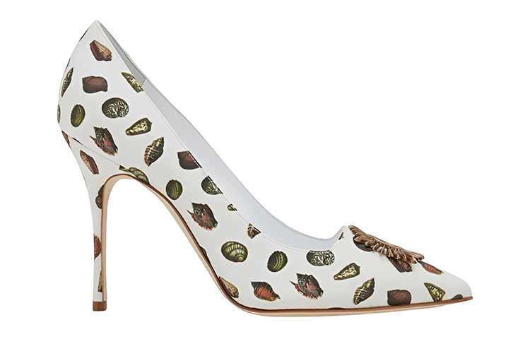 (W) Manolo Blahnik High Heel 'Printed Textile White' 圖 2