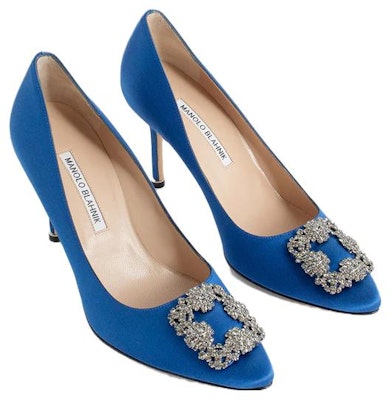 (W) Manolo Blahnik Hak Tinggi 'Blue Crystal Buckle' 9XX-0663-4326 Shop (W) Manolo Blahnik Hak Tinggi 'Blue Crystal Buckle' 9XX-0663-4326