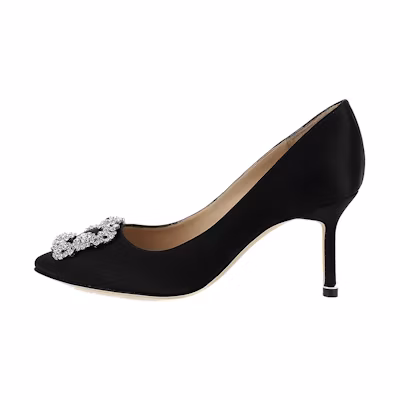 (W) Manolo Blahnik High Heels 'Black Silk Fashion'