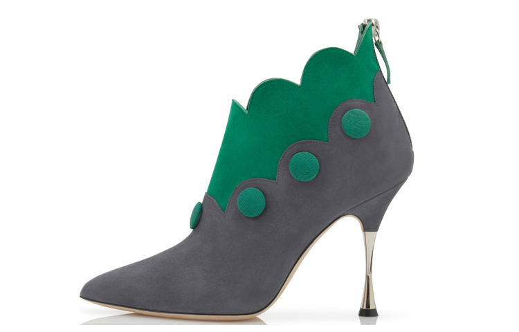 (W) Manolo Blahnik High Heels 'CMFTable Grey-Green Suede'