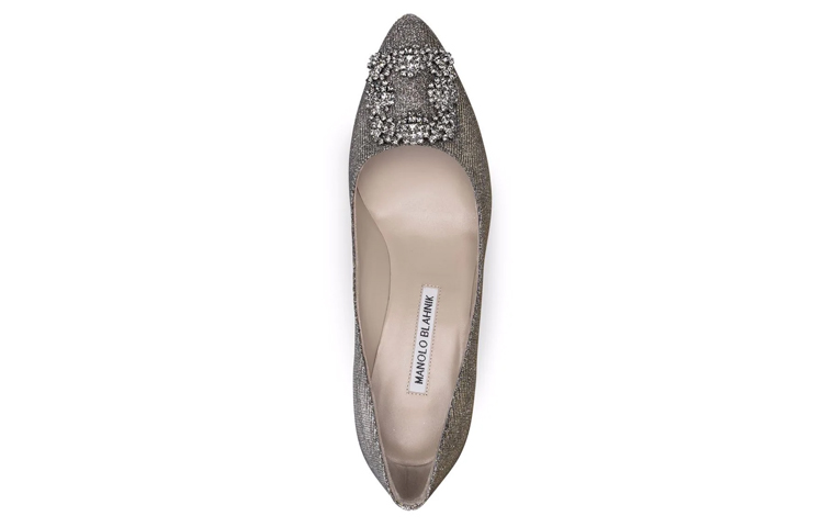 Shop (W) Manolo Blahnik Tacchi Alti ''Argento con Cristalli'' 9XX-0711-971Z