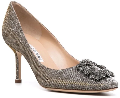 MANOLO BLAHNIK 布料 水晶鑲嵌 細跟 高跟鞋 女款 銀色 Order MANOLO BLAHNIK 布料 水晶鑲嵌 細跟 高跟鞋 女款 銀色