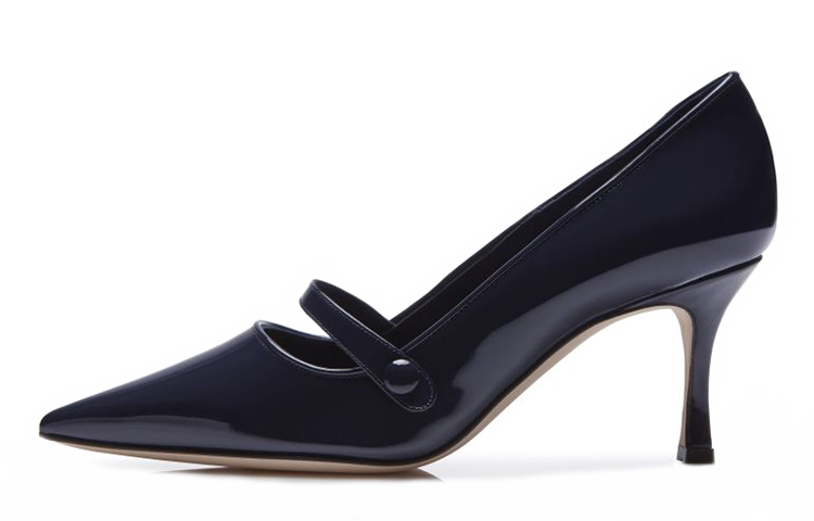 (W) Manolo Blahnik High Heels 'Deep Blue Patent'