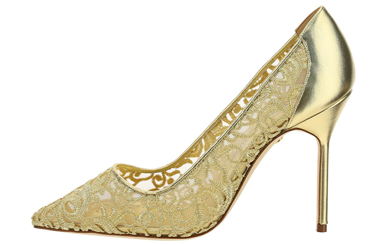 (W) Manolo Blahnik High Heels 'Gold Fashion'