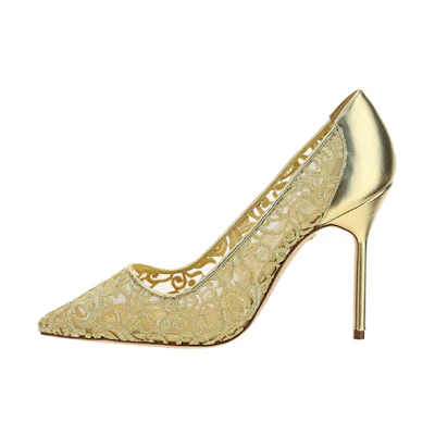 (W) Manolo Blahnik High Heels 'Gold Fashion'