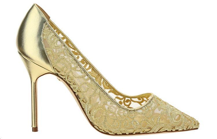 (W) Manolo Blahnik High Heels 'Gold Fashion' 圖 2