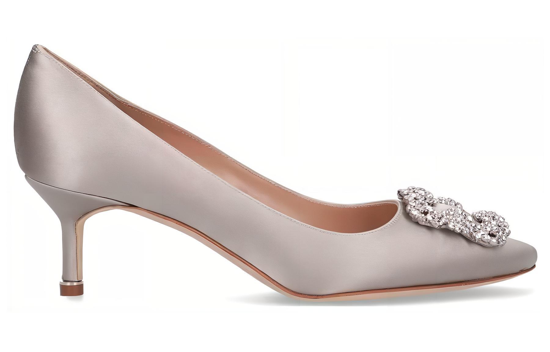 Order (W) マノロブラニク グレー布快適ハイヒール 9XX-0316-0033