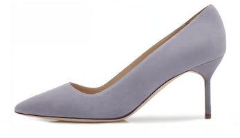 (Women) Manolo Blahnik High Heels 'Light Grey Suede' 9XX-0415-0018 (Women) Manolo Blahnik High Heels 'Light Grey Suede' 9XX-0415-0018