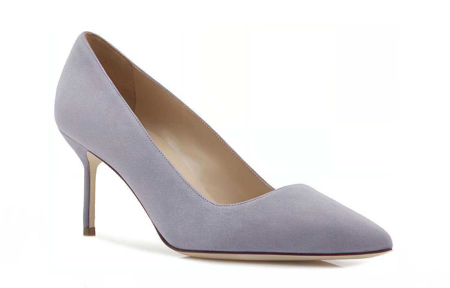 (W) Manolo Blahnik High Heels 'Light Grey Suede' 圖 2