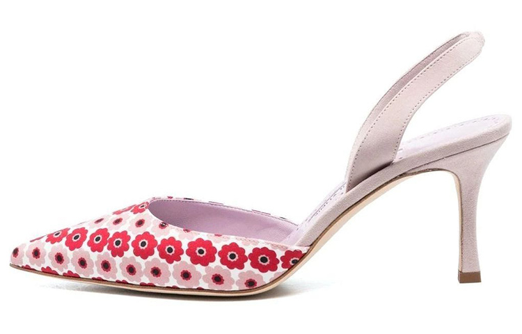 (Women) Manolo Blahnik High Heels 'Pink Floral Print' 222-1218-0004