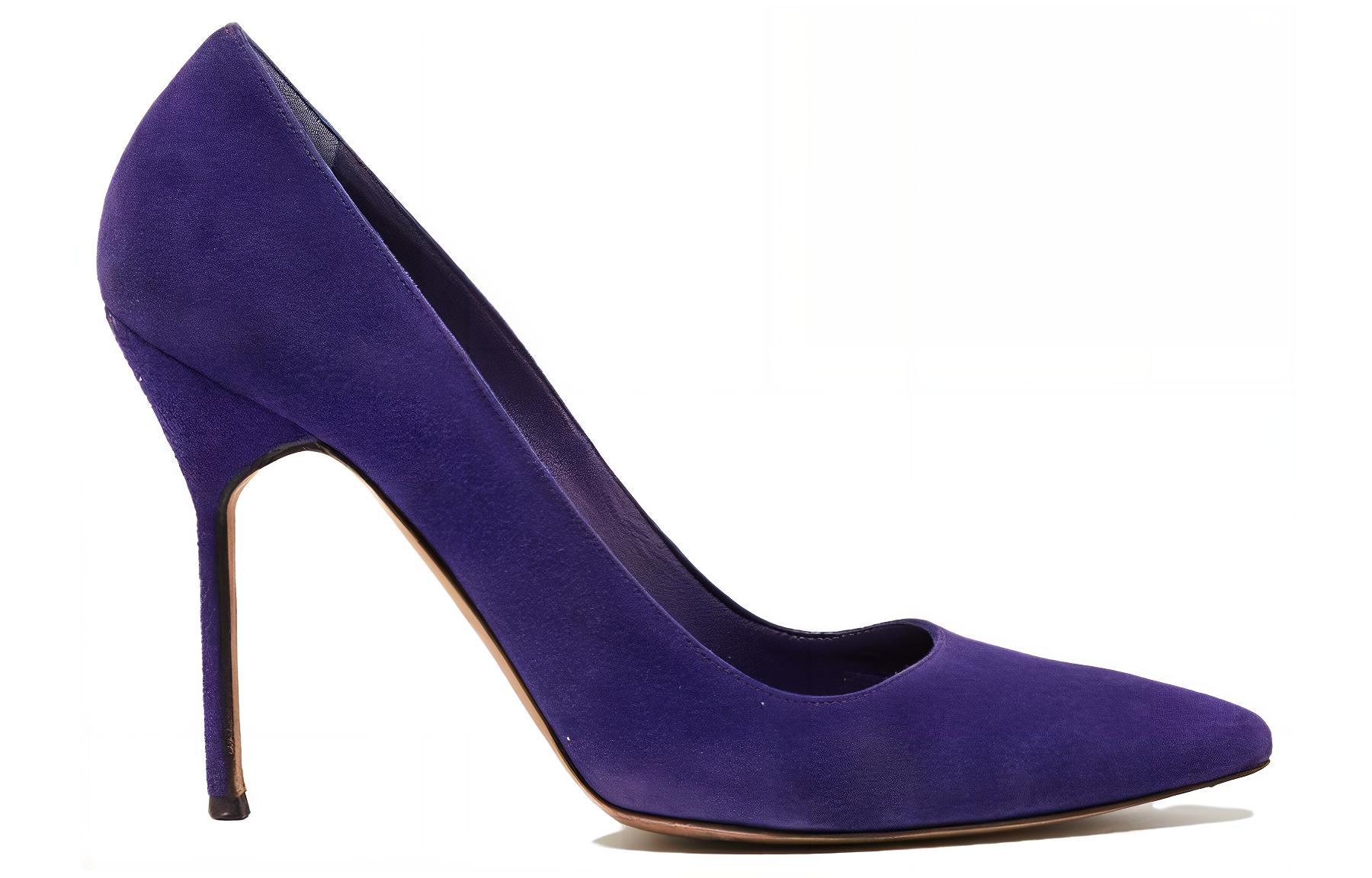 (W) Manolo Blahnik High Heels 'Purple Suede' 圖 2