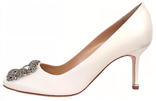 (Women) Manolo Blahnik High Heels 'White Leather' 9XX-0662-0041 (Women) Manolo Blahnik High Heels 'White Leather' 9XX-0662-0041