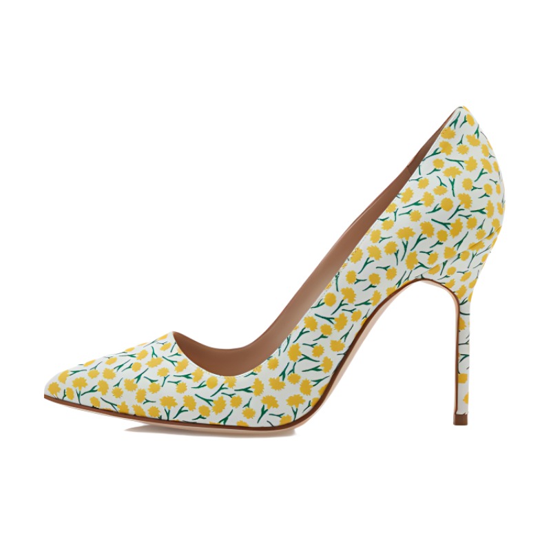 (W) Manolo Blahnik High Heels 'Yellow Fashion'